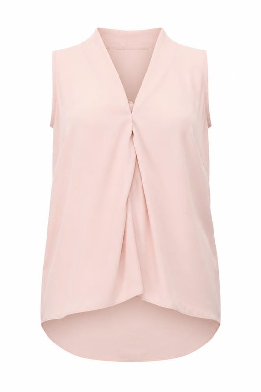 Front view of Next women’s pink basic blouse, size UK 8