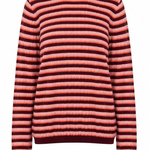 porimark Womens Orange Striped  Pullover Jumper Size S