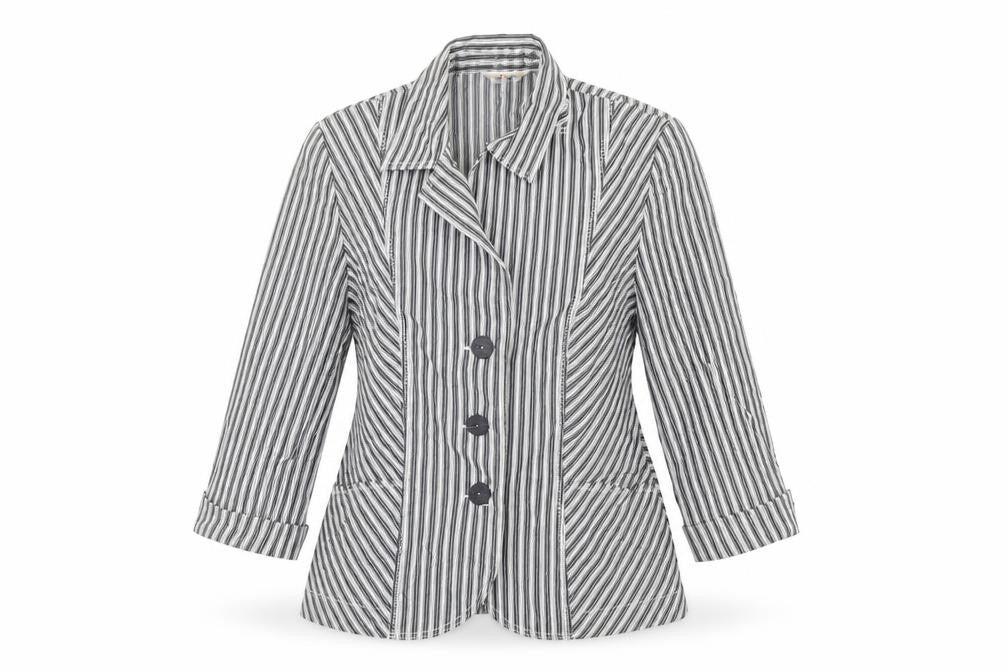 FSR Womens Grey Striped  Jacket  Size 8