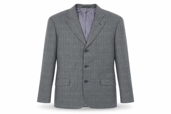 Preworn Mens Grey Check  Jacket Suit Jacket Size 42