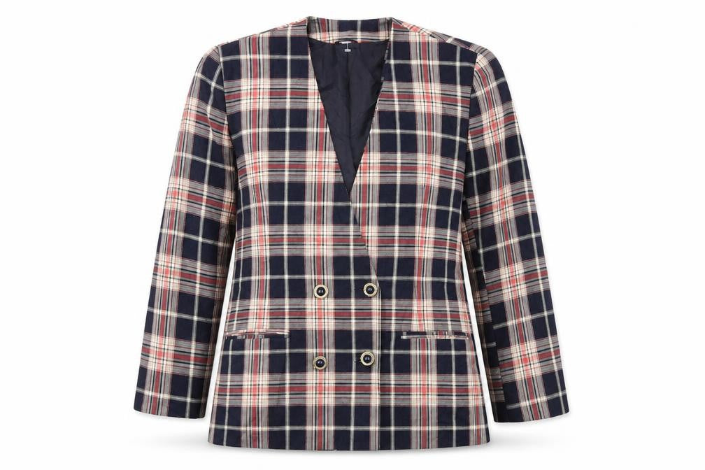 Preworn Womens Blue Check  Jacket  Size 14