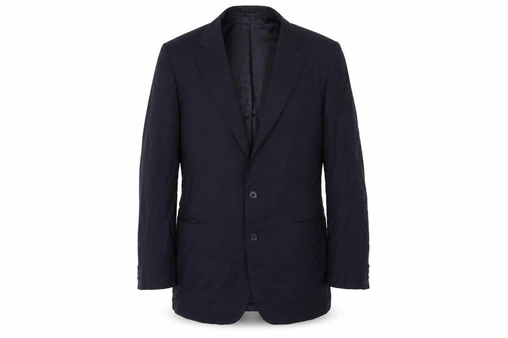 Front view of Preworn men’s blue jacket suit jacket, size 42