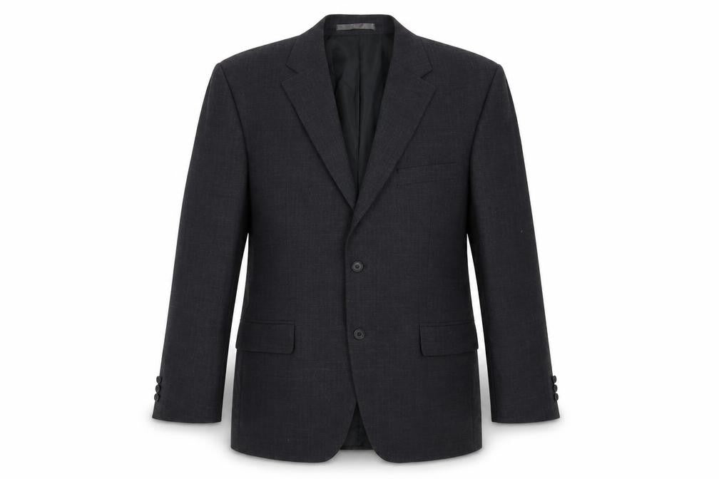 Front view of Preworn men’s grey jacket suit jacket, size 42