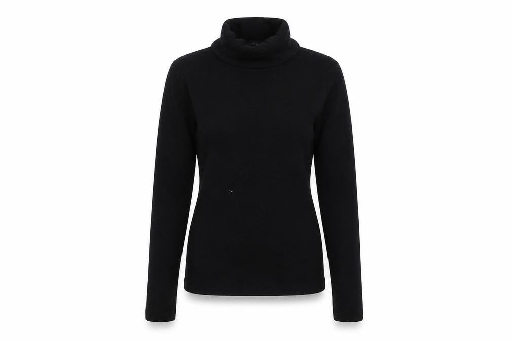 Front view of River Island women’s black pullover sweatshirt, size UK 6