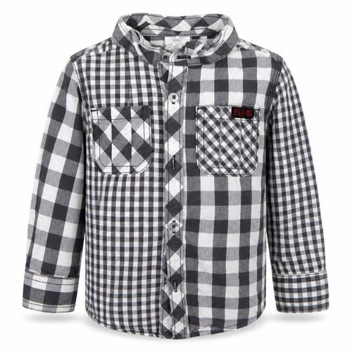 F&F Boys Grey   Basic Button-Up Size 9-12 Months