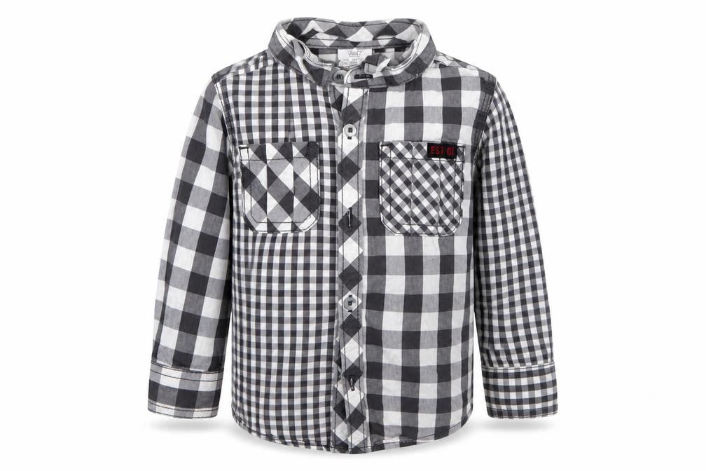 F&F Boys Grey   Basic Button-Up Size 9-12 Months