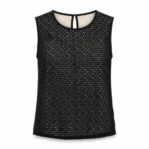 Oasis Womens Black Floral  Basic T-Shirt Size S