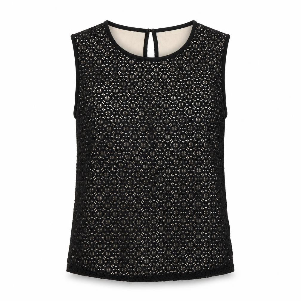 Oasis Womens Black Floral  Basic T-Shirt Size S