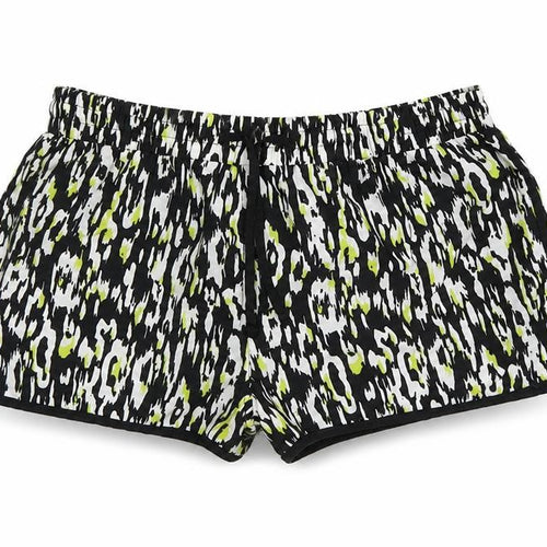denim co Womens White Geometric Satin Sweat Shorts Size 8