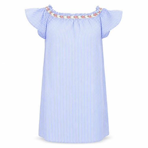 New Look Womens Blue Striped  A-Line  Size 12