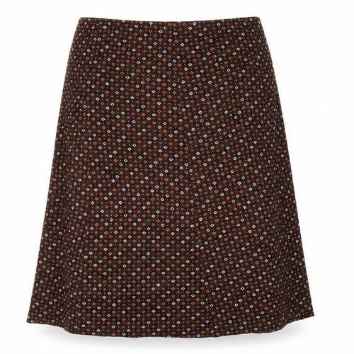 Preworn Womens Brown Geometric  A-Line Skirt