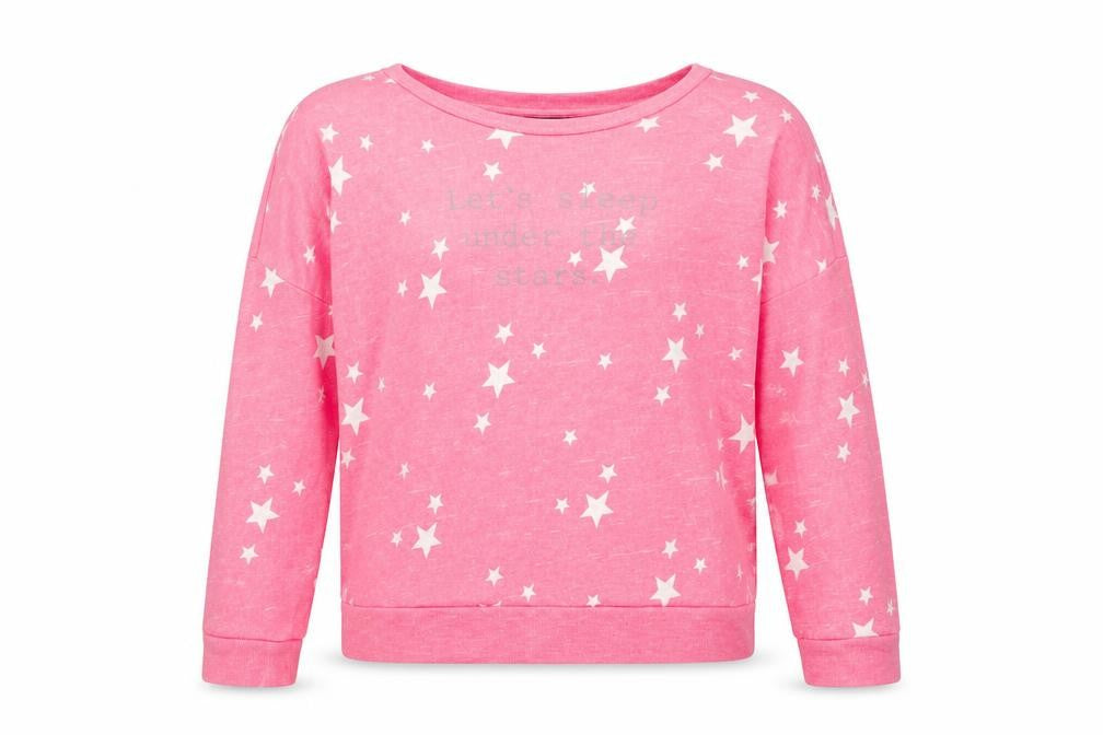 F&F Womens Pink  Knit Top Pyjama Top Size 8