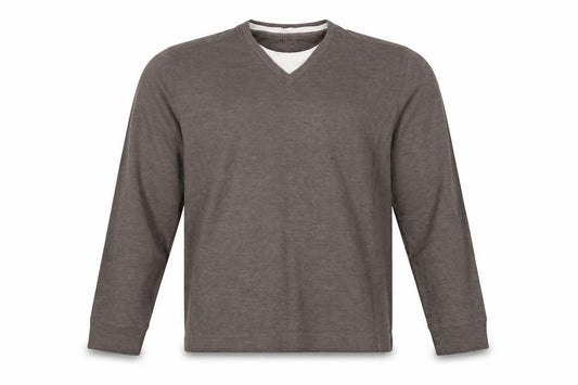 Front view of BOSTON CREW men’s brown jumper, size XL