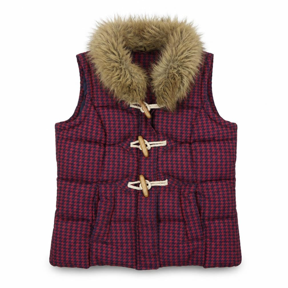 George Womens Multicoloured Houndstooth  Gilet Coat Size 8
