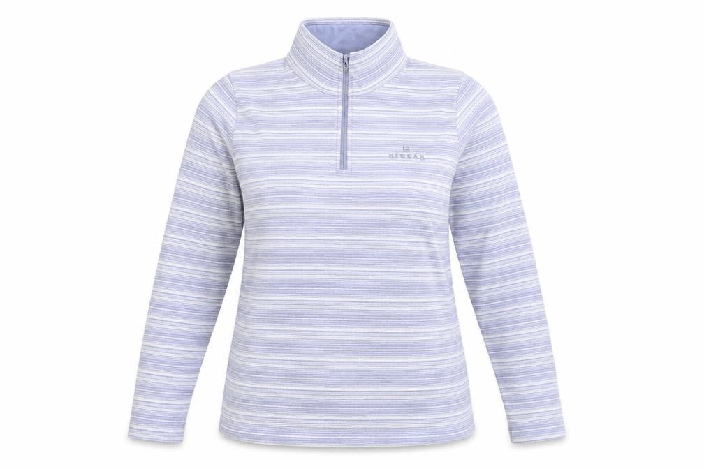 Higear Womens Purple Striped  Henley Jumper Size 10