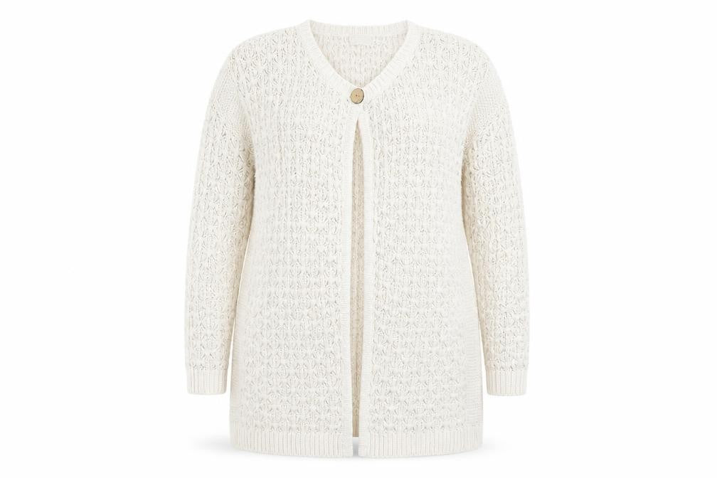 Marks and Spencer Womens Beige   Cardigan Jumper Size 16