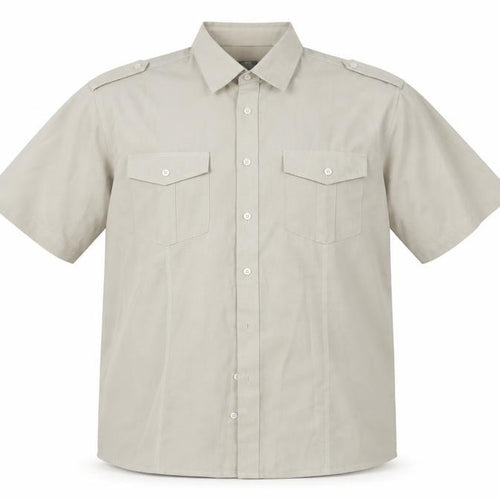 Easy Mens Beige    Button-Up Size L