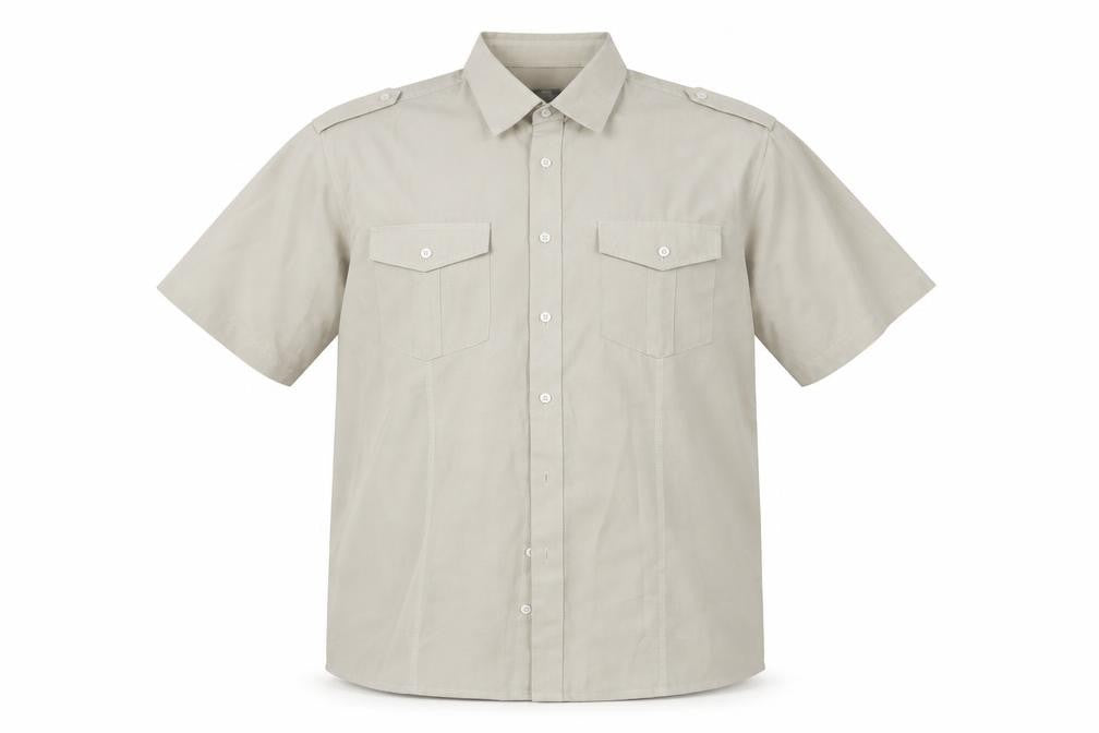 Easy Mens Beige    Button-Up Size L
