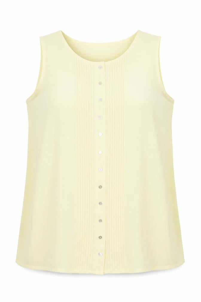 Classic Womens Yellow   Basic Blouse Size 14
