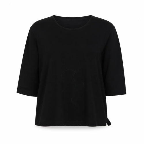 Rachel Zoe Womens Black   Basic T-Shirt Size S