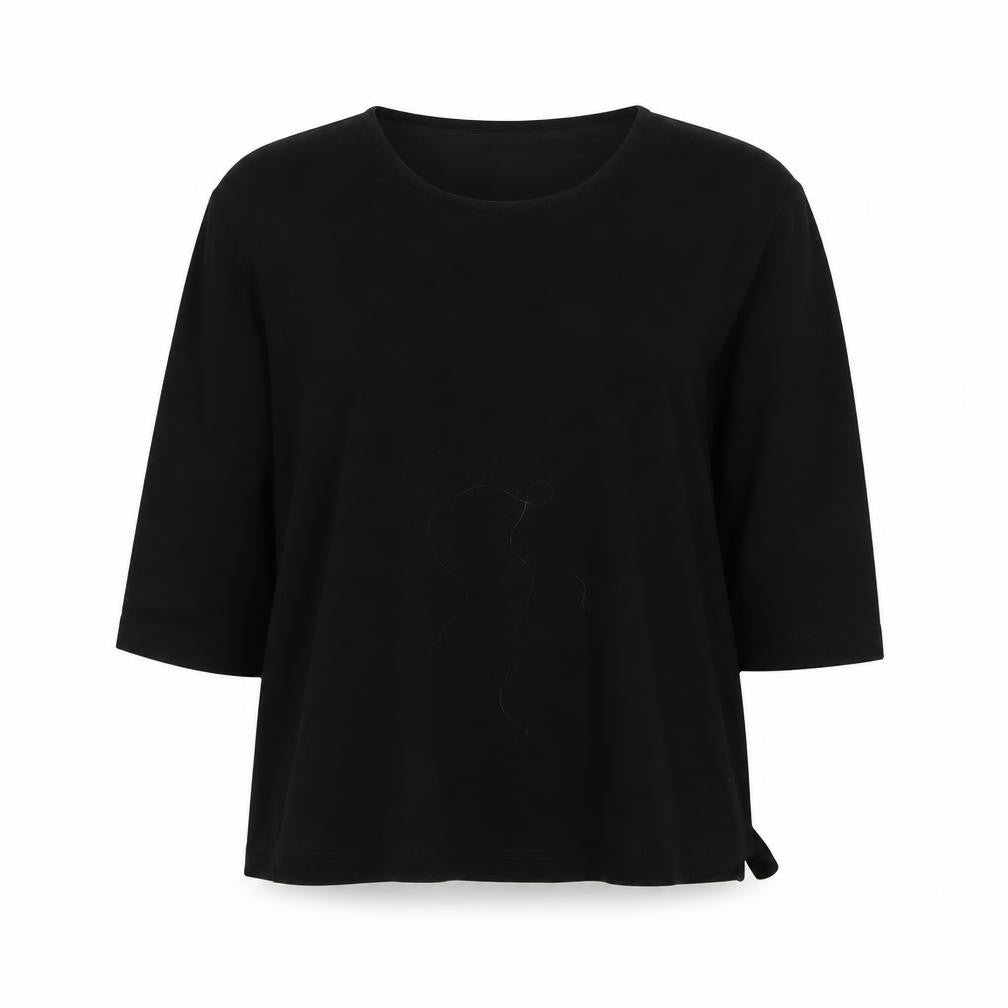 Rachel Zoe Womens Black   Basic T-Shirt Size S