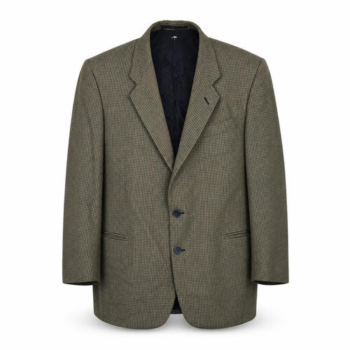 Preworn Mens Beige Houndstooth  Jacket Suit Jacket Size XL