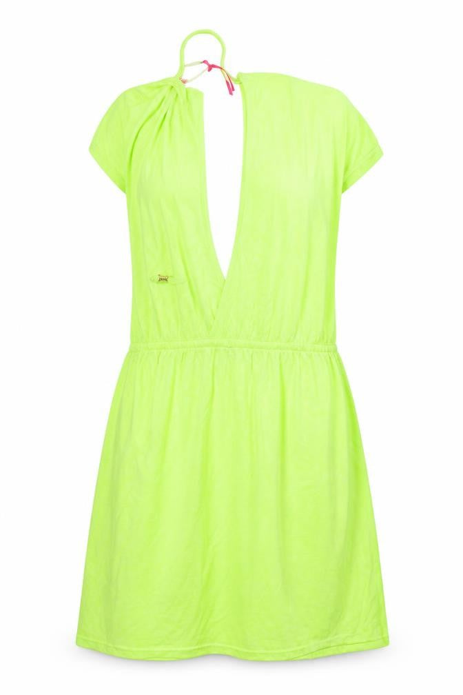 Front view of Primark women’s green bodycon, size UK 10