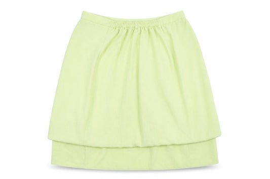 Front view of isebella women’s green flare skirt, size UK 18