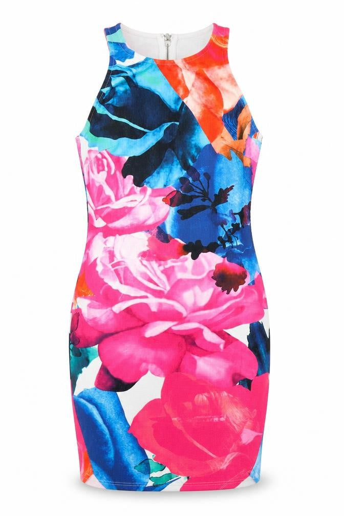 Ginger Fizz Womens Pink Floral  Bodycon  Size 8