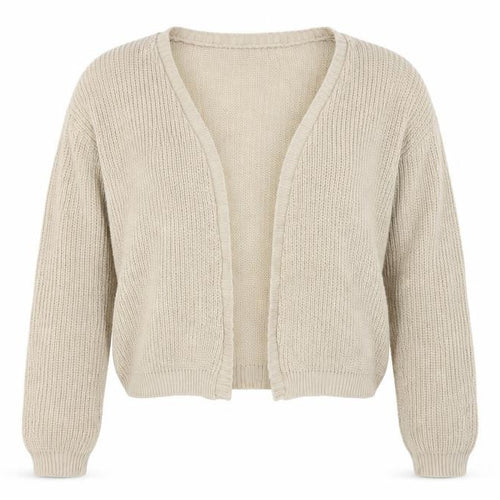 Boohoo Womens Beige  Knit Cardigan Jumper Size M