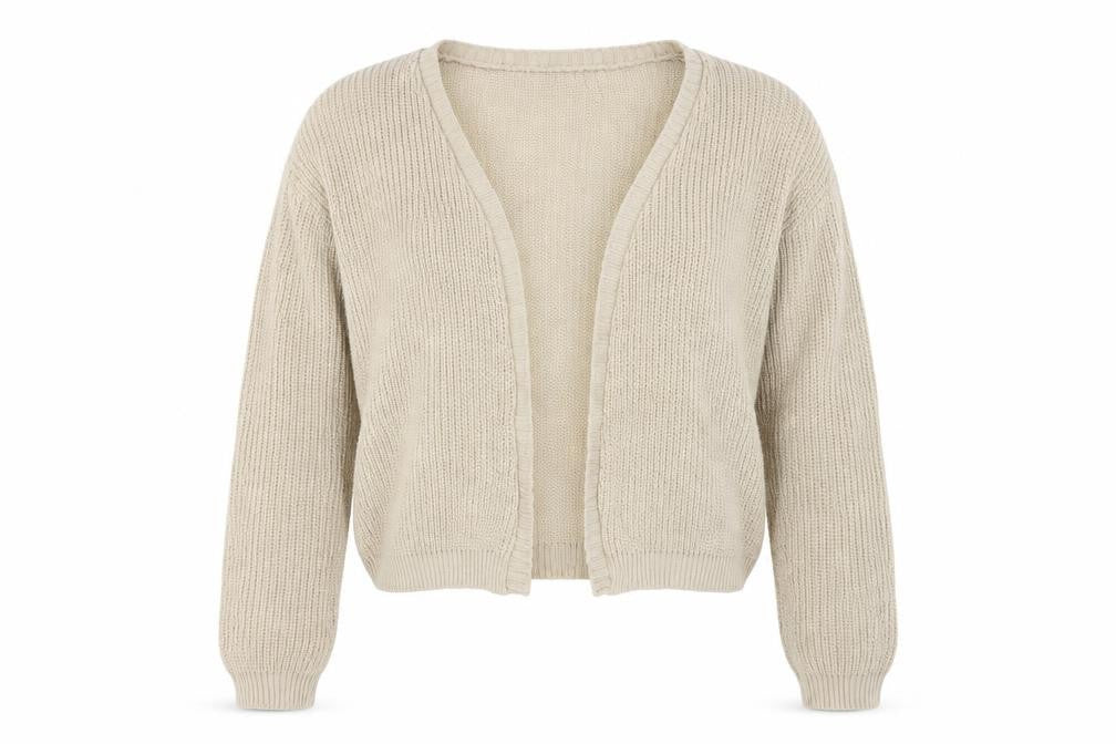 Boohoo Womens Beige  Knit Cardigan Jumper Size M