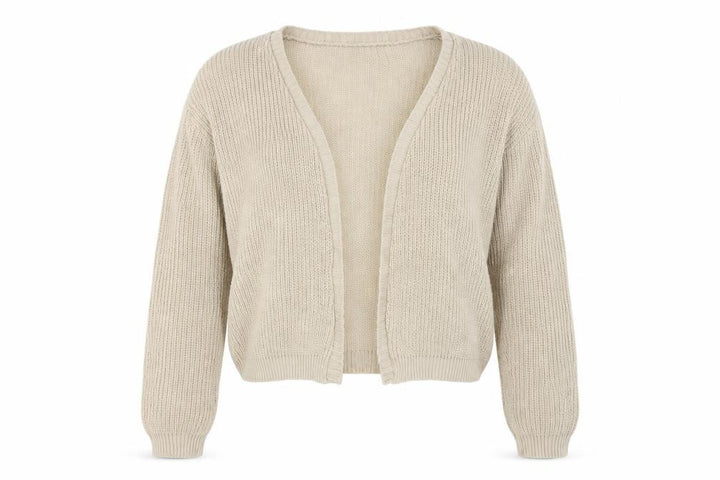 Boohoo Womens Beige  Knit Cardigan Jumper Size M
