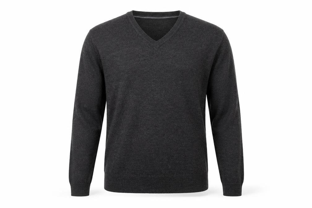 Easy Mens Grey  Knit Pullover Jumper Size M