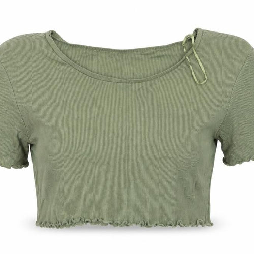 Select Womens Green   Cropped T-Shirt Size 8