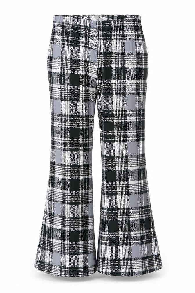 ASOS Womens Grey Check  Trousers  Size 16 L23 in