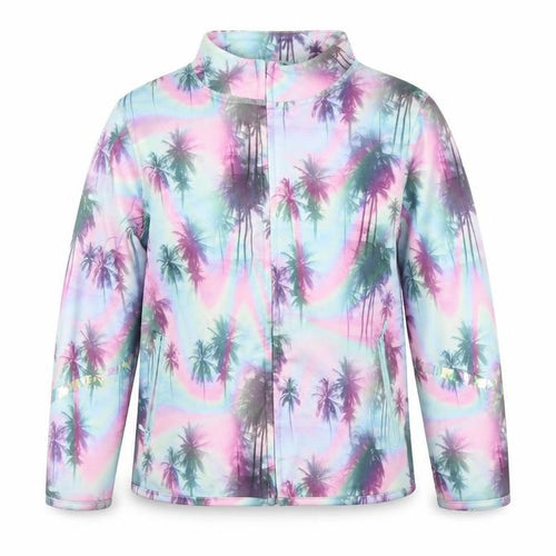 NEXT Girls Purple Floral  Henley Jumper Size 8 Years