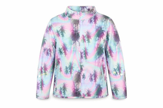 NEXT Girls Purple Floral  Henley Jumper Size 8 Years