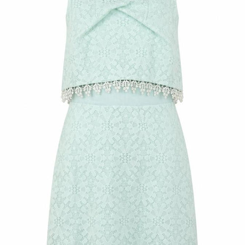 Topshop Womens Green Fair Isle  A-Line  Size 8
