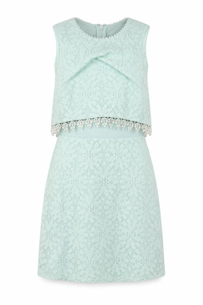 Topshop Womens Green Fair Isle  A-Line  Size 8