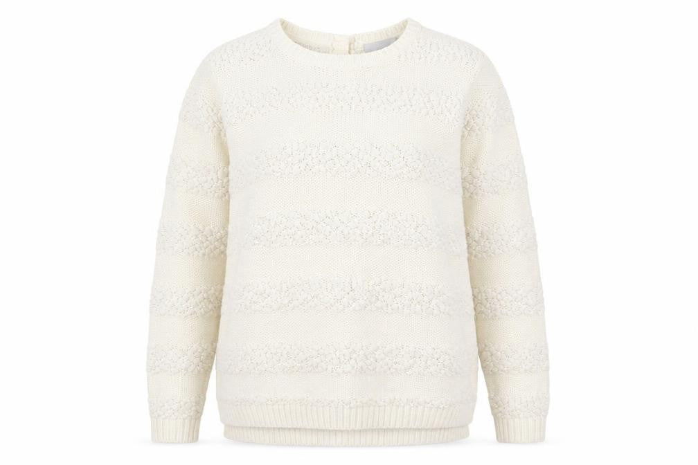 Red Herring Womens Ivory Striped Knit Pullover Jumper Size 18