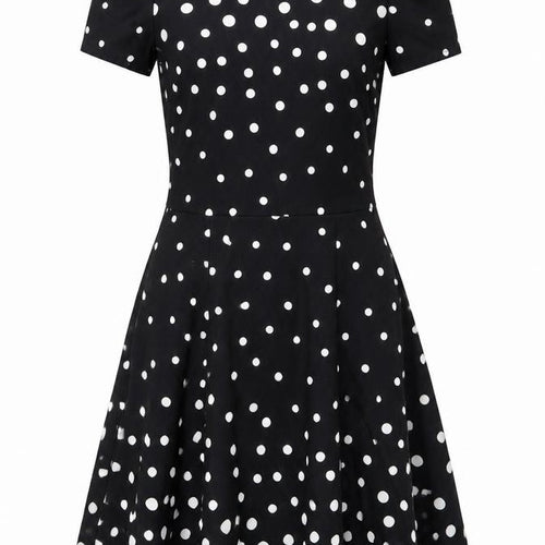 Oasis Womens Black Polka Dot  A-Line  Size XS