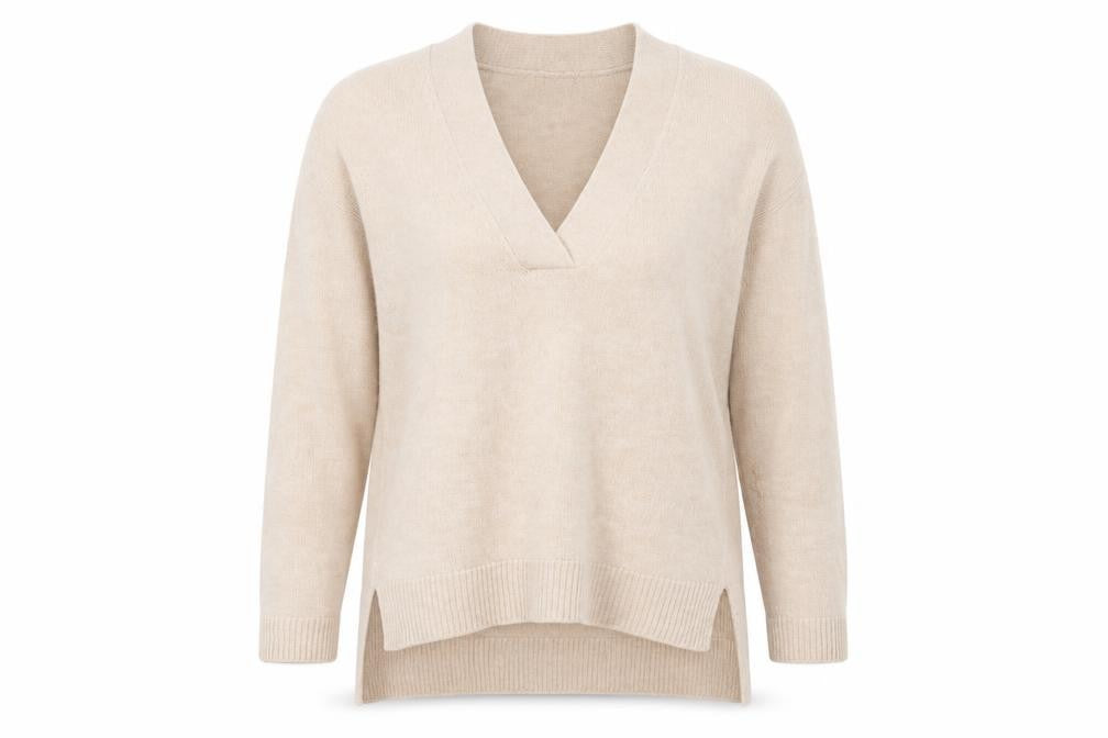 Front view of H&M women’s pink jumper, size S
