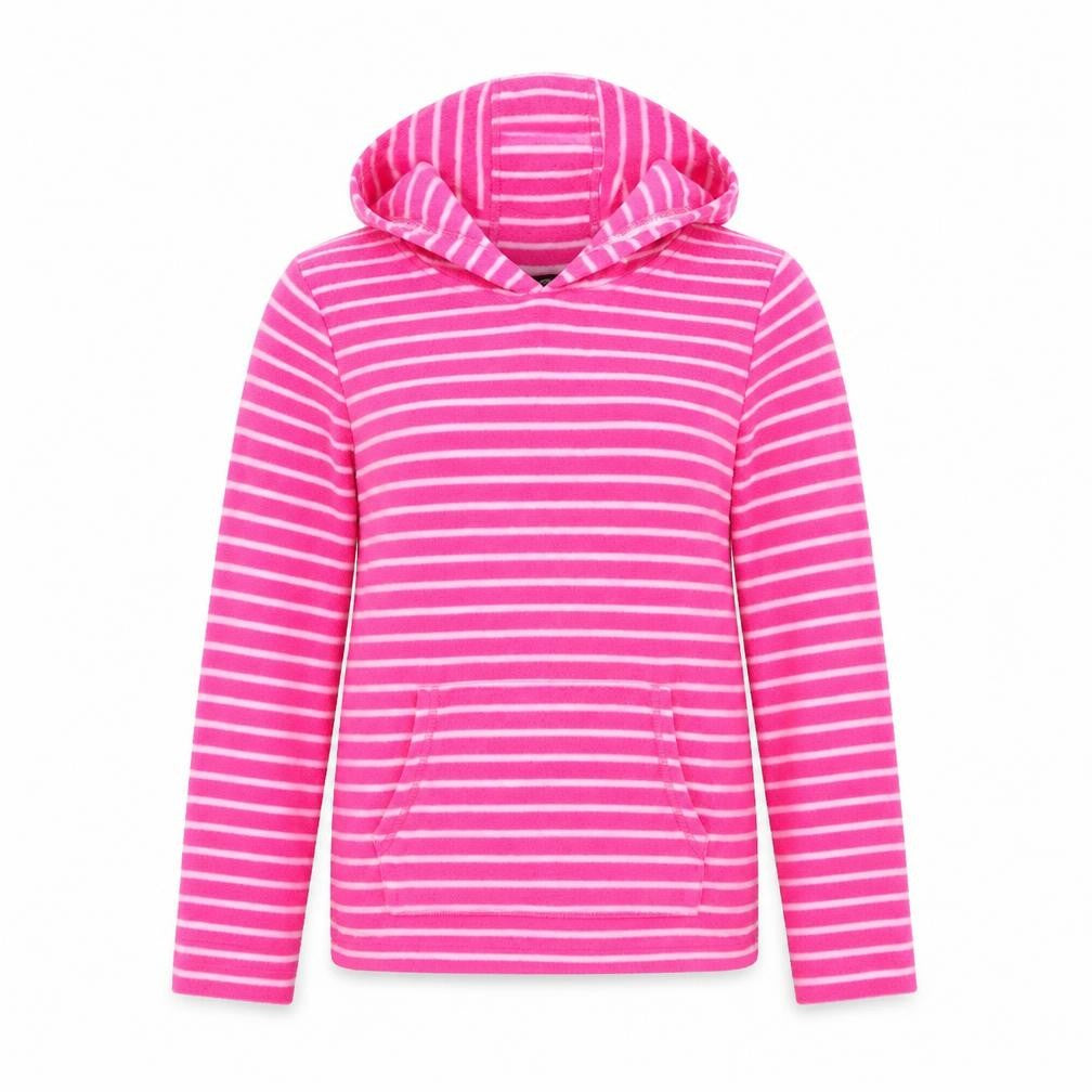 George Womens Pink Striped  Pullover Hoodie Size 10