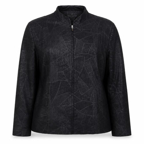 Gianfranco Corneli Womens Grey Geometric  Jacket  Size 18