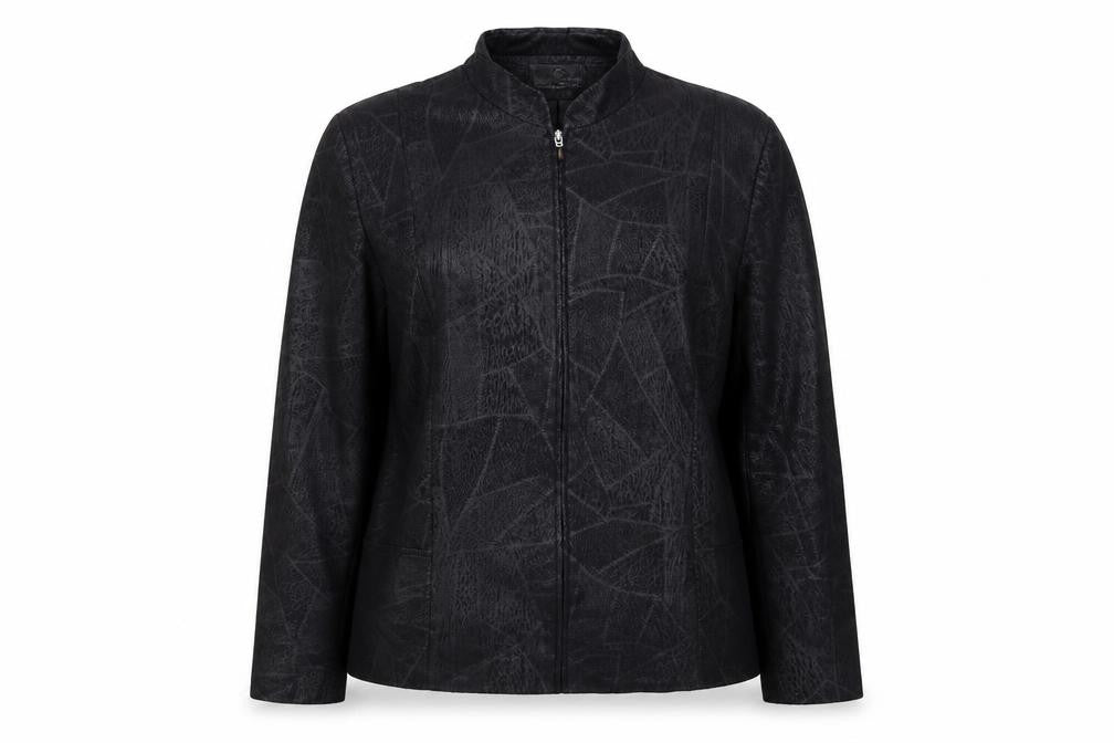 Gianfranco Corneli Womens Grey Geometric  Jacket  Size 18