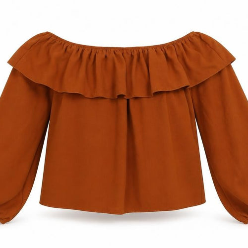 New Look Womens Orange   Cropped Blouse Size 12