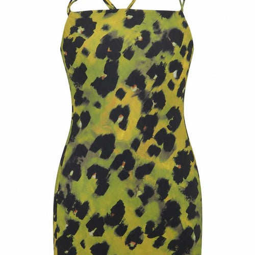 ASOS Womens Yellow Animal Print  A-Line  Size 8