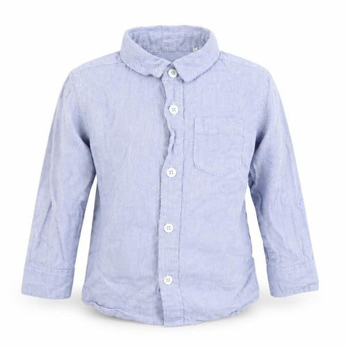 TU Boys Blue Argyle/Diamond  Basic Button-Up Size 12-18 Months