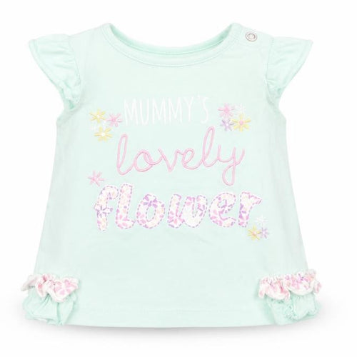 Nutmeg Girls Blue   Basic T-Shirt Size 3-6 Months  - mummy's lovely flower