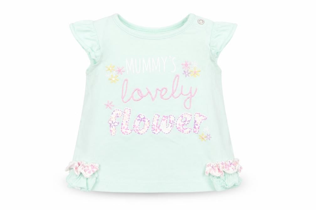 Nutmeg Girls Blue   Basic T-Shirt Size 3-6 Months  - mummy's lovely flower